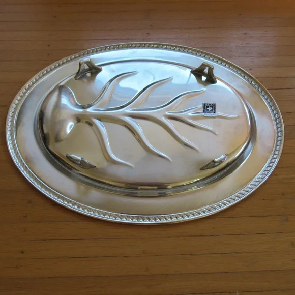 Vintage Handcrafted Silver Plated Meat Platter - Picture 3 of 6